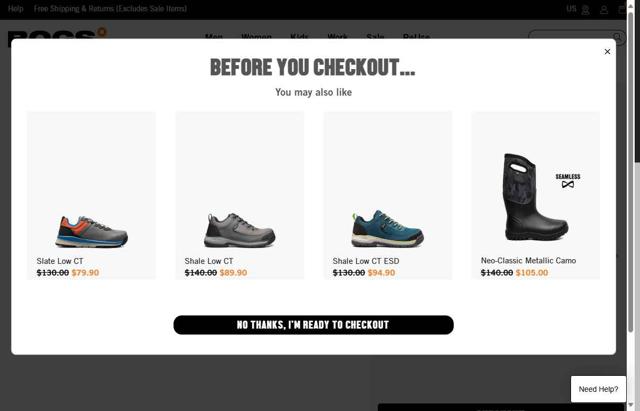 Bogs Footwear checkout page showing Bogs Footwear promo code box | Screenshot taken by SimplyCodes community member on Aug 29, 2025