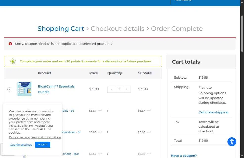 Boiron checkout page showing Boiron discount code box | Screenshot taken by SimplyCodes community member on Jan 23, 2026