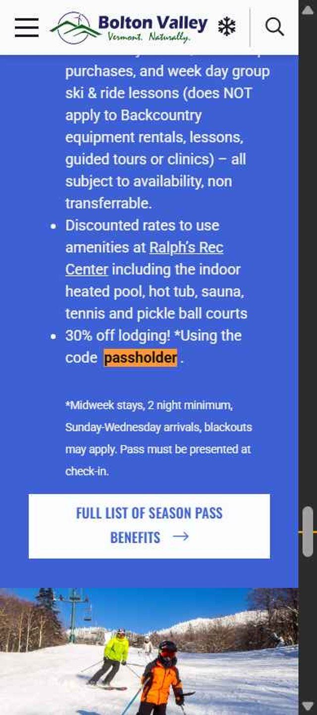 Bolton Valley checkout page showing Bolton Valley promo code box | Screenshot taken by SimplyCodes community member on Jul 26, 2025