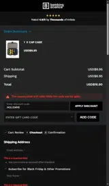HOLIDAY6 coupon verification screenshot
