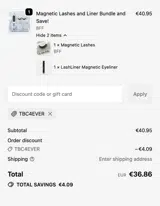 BOMB coupon verification screenshot