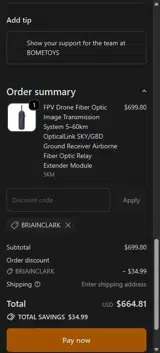 BRIAINCLARK coupon verification screenshot