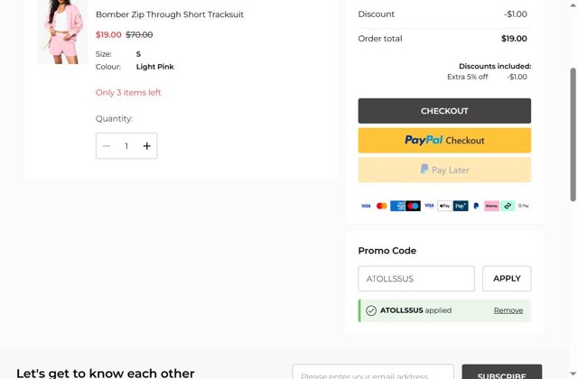 Boohoo US checkout page showing Boohoo US coupon code box | Screenshot taken by SimplyCodes community member on Aug 20, 2025