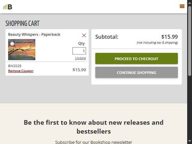 BookBaby checkout page showing BookBaby promo code box | Screenshot taken by SimplyCodes community member on Aug 21, 2025
