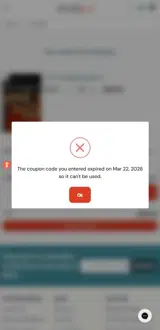 WTR7C9N coupon verification screenshot
