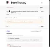 Book Therapy coupon verification screenshot