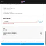 SPRING20 coupon verification screenshot