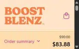 Boost Blenz coupon verification screenshot