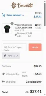 new15 coupon verification screenshot
