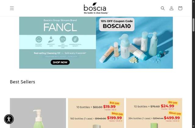 Boscia checkout page showing Boscia promo code box | Screenshot taken by SimplyCodes community member on Aug 24, 2025