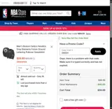 Boston Celtics coupon verification screenshot