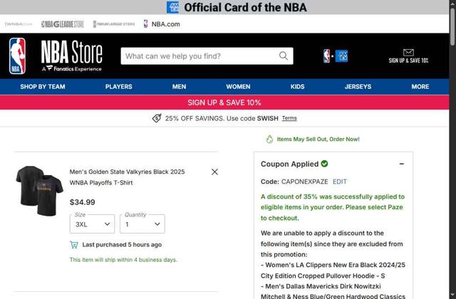 Boston Celtics checkout page showing Boston Celtics promo code box | Screenshot taken by SimplyCodes community member on Oct 6, 2025