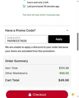 Boston Red Sox coupon verification screenshot