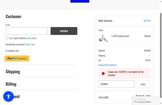 Botach checkout page showing Botach coupon code box | Screenshot taken by SimplyCodes community member on Aug 10, 2025