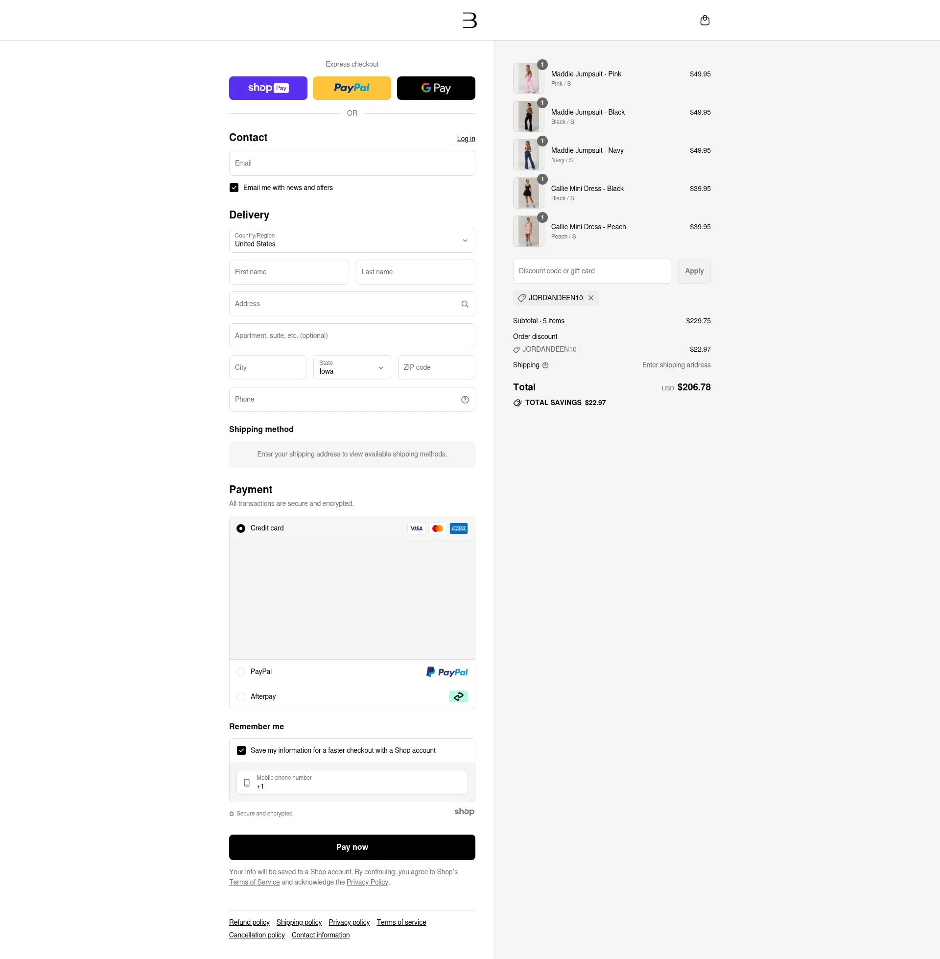 BOTA Official checkout page showing BOTA Official discount code box | Screenshot taken by SimplyCodes community member on Jul 22, 2025