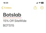 Botslab coupon verification screenshot