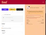 Bouf coupon verification screenshot
