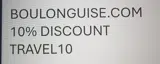 TRAVEL10 coupon verification screenshot