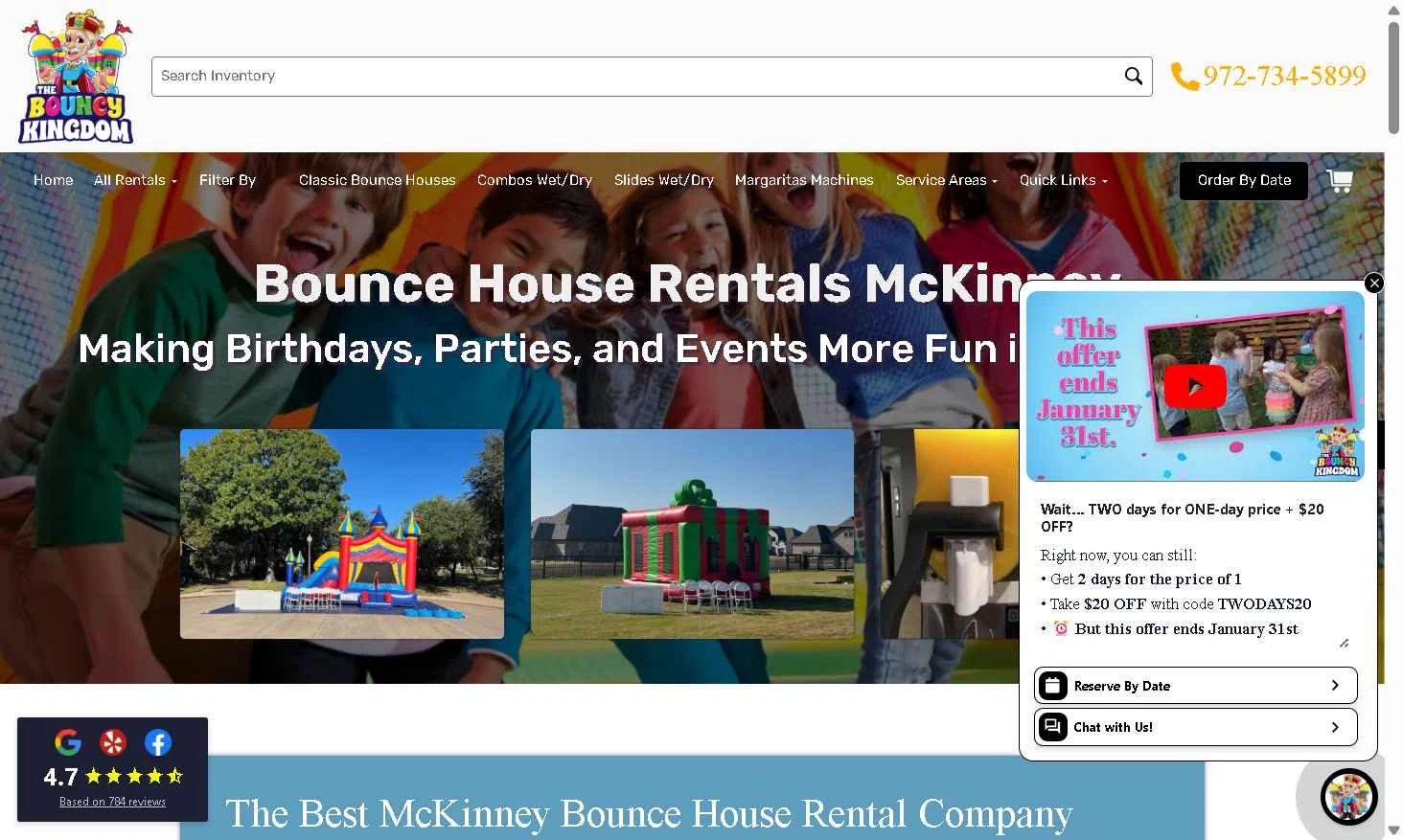 The Bouncy Kingdom checkout page showing The Bouncy Kingdom promo code box | Screenshot taken by SimplyCodes community member on Jan 17, 2026