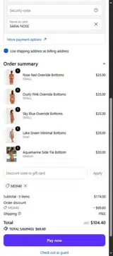BoutineLA coupon verification screenshot