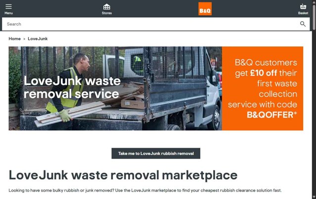 B&Q checkout page showing B&Q coupon code box | Screenshot taken by SimplyCodes community member on May 31, 2025