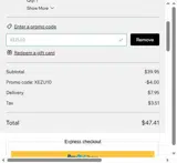 XEZU10 coupon verification screenshot