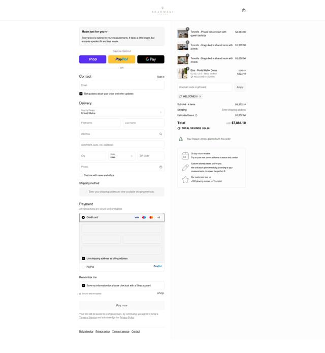 Brahmaki checkout page showing Brahmaki discount code box | Screenshot taken by SimplyCodes community member on Sep 14, 2025