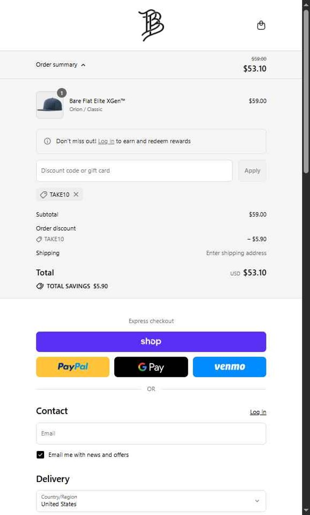 Branded Bills checkout page showing Branded Bills discount code box | Screenshot taken by SimplyCodes community member on Aug 28, 2025