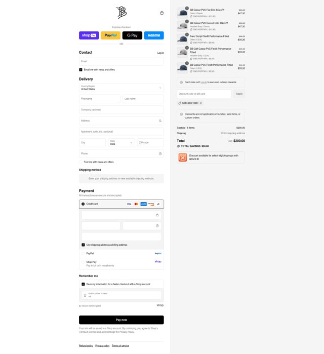 Branded Bills checkout page showing Branded Bills discount code box | Screenshot taken by SimplyCodes community member on Aug 27, 2025