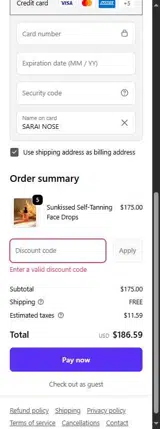 Brazi Bronze coupon verification screenshot