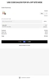 SALE10 coupon verification screenshot