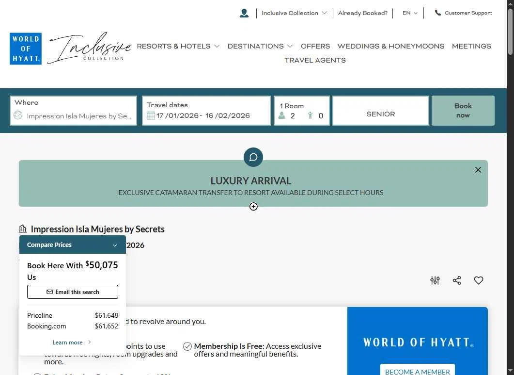 Breathless Resorts & Spas checkout page showing Breathless Resorts & Spas promo code box | Screenshot taken by SimplyCodes community member on Jan 17, 2026