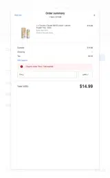 Breazy coupon verification screenshot