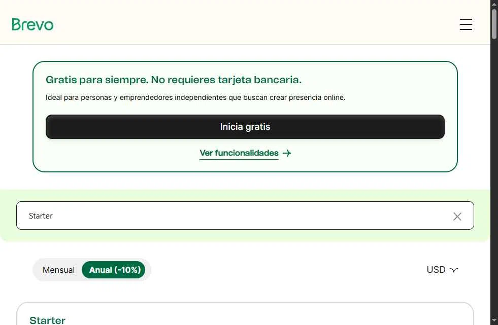 Brevo checkout page showing Brevo coupon code box | Screenshot taken by SimplyCodes community member on Dec 29, 2025