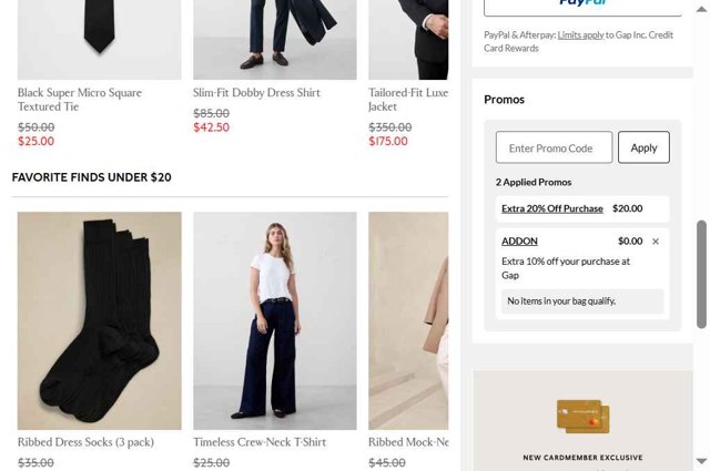 Banana Republic Factory checkout page showing Banana Republic Factory promo code box | Screenshot taken by SimplyCodes community member on Aug 26, 2025