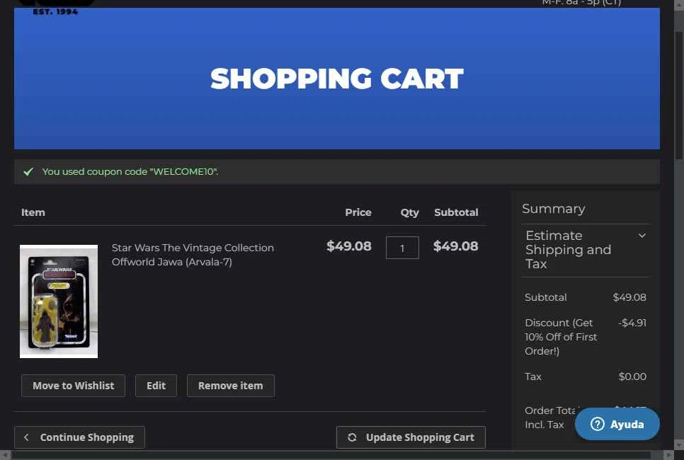 Brian's Toys checkout page showing Brian's Toys promo code box | Screenshot taken by SimplyCodes community member on Apr 25, 2025