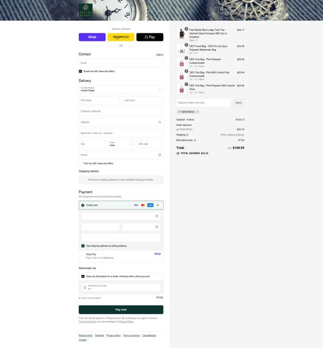 Bricks Masons checkout page showing Bricks Masons discount code box | Screenshot taken by SimplyCodes community member on Sep 13, 2025