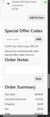 COOP coupon verification screenshot