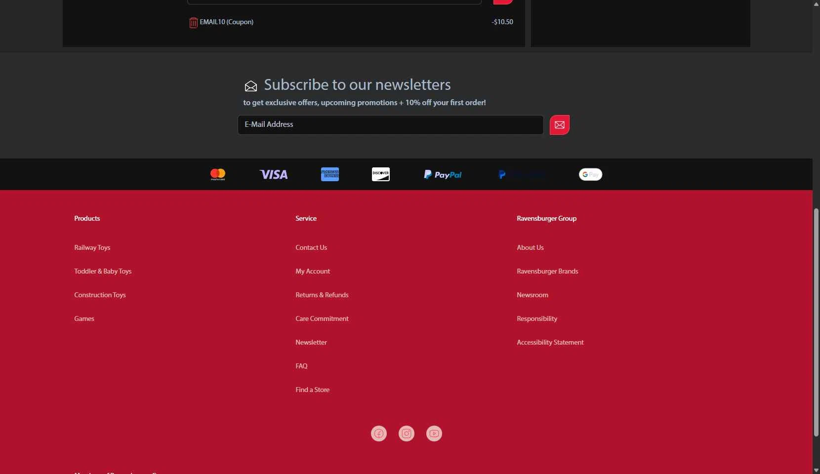 BRIO checkout page showing BRIO promo code box | Screenshot taken by SimplyCodes community member on Jul 27, 2025