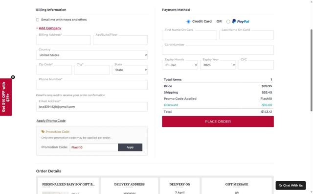 Broadway Basketeers checkout page showing Broadway Basketeers promo code box | Screenshot taken by SimplyCodes community member on Apr 4, 2025