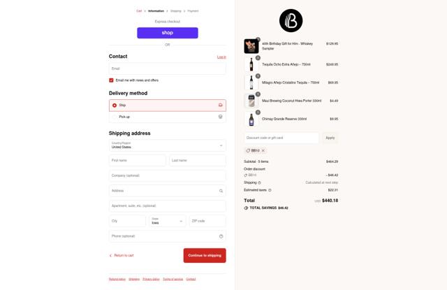 BroBasket checkout page showing BroBasket promo code box | Screenshot taken by SimplyCodes community member on Sep 8, 2025
