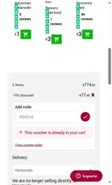 PENT10 coupon verification screenshot