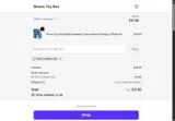 Brown Toy Box coupon verification screenshot