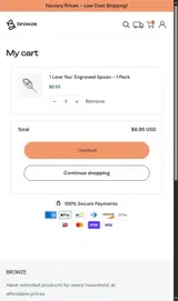 Browze coupon verification screenshot