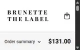 Brunette the Label coupon verification screenshot