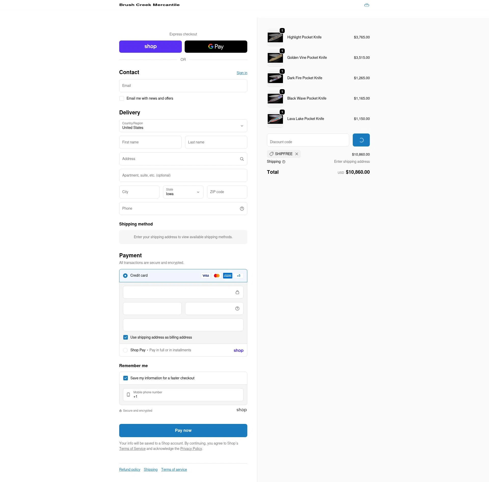 Brush Creek Ranch checkout page showing Brush Creek Ranch promo code box | Screenshot taken by SimplyCodes community member on Jan 25, 2026