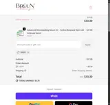 Bruun Beauty coupon verification screenshot