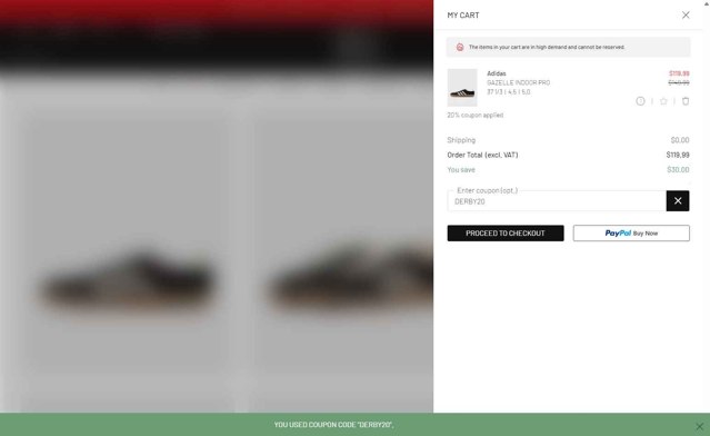 BSTN checkout page showing BSTN coupon code box | Screenshot taken by SimplyCodes community member on Aug 27, 2025