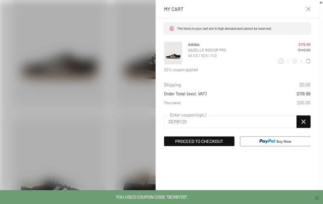 BSTN checkout page showing BSTN coupon code box | Screenshot taken by SimplyCodes community member on Aug 27, 2025