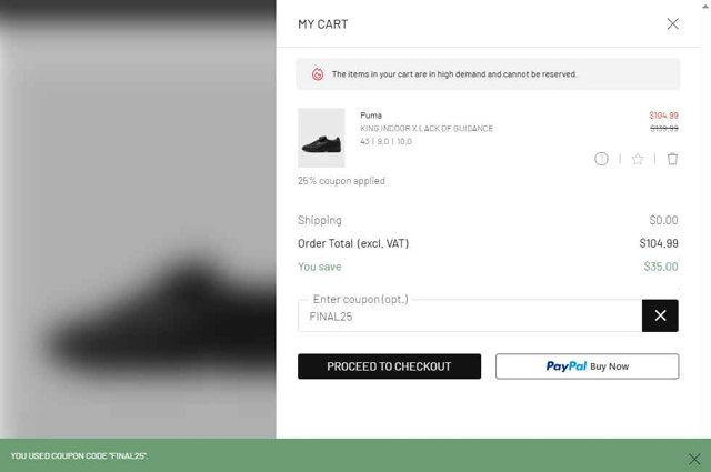 BSTN checkout page showing BSTN coupon code box | Screenshot taken by SimplyCodes community member on Aug 7, 2025